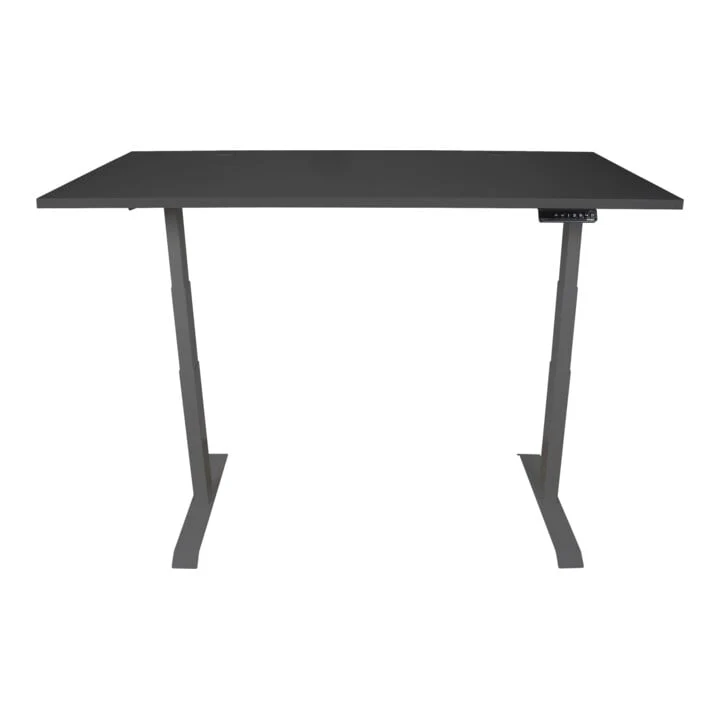 STIER Elektrisch höhenverstellbarer Schreibtisch TSR 160x80cm schwarz/schwarz