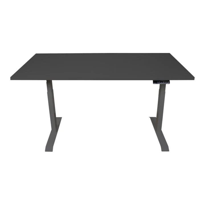 STIER Elektrisch höhenverstellbarer Schreibtisch TSR 160x80cm schwarz/schwarz