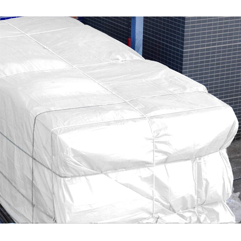 Abdeckplane Gewebeplane mit Ösen 4x6 m 180g/m² in Weiß aus PE