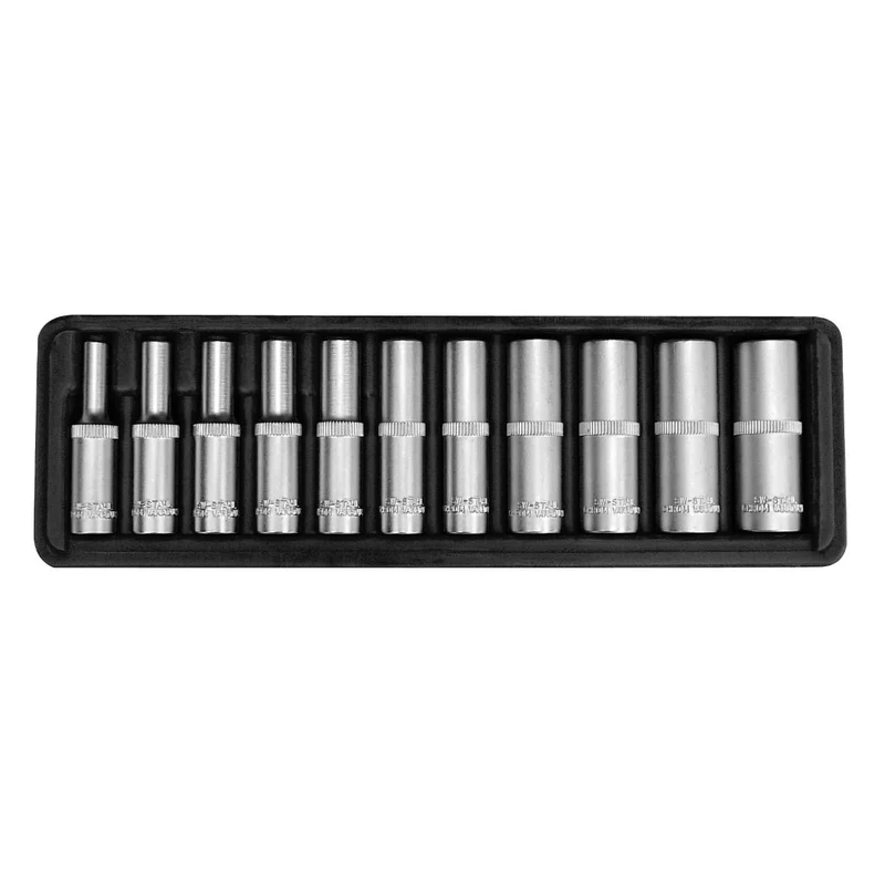 SW-Stahl Steckschlüsseleinsätze 1/4" 4-13 mm tief 11-teilig