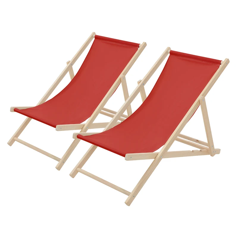 ECD Germany | Gartenliege klappbar aus Holz Strandliege Strandstuhl Sonnenliege