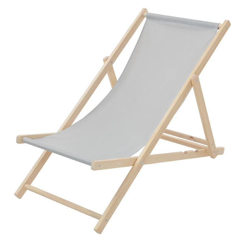 ECD Germany | Gartenliege klappbar aus Holz Strandliege Strandstuhl Sonnenliege