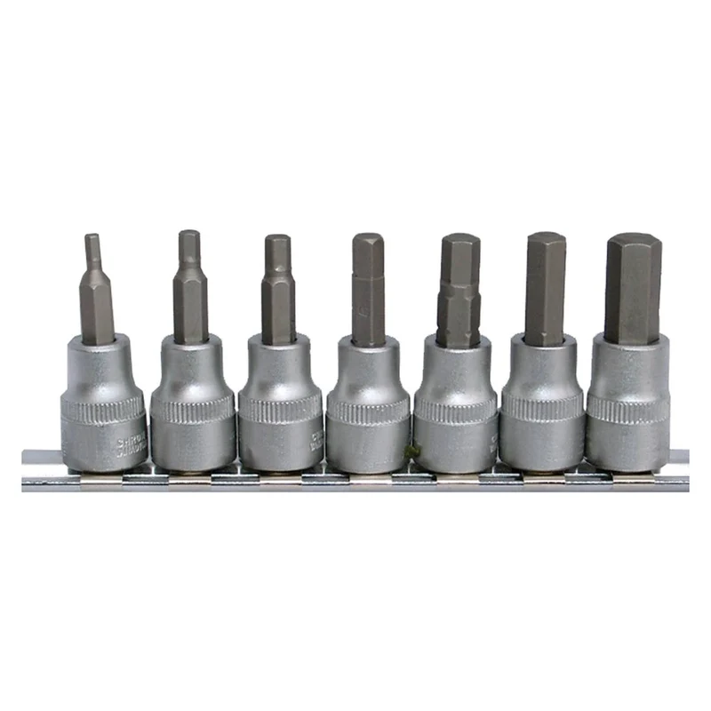 SW-Stahl Schraubendreheinsätze 3/8" Innensechskant 1/8"-3/8" 7-teilig