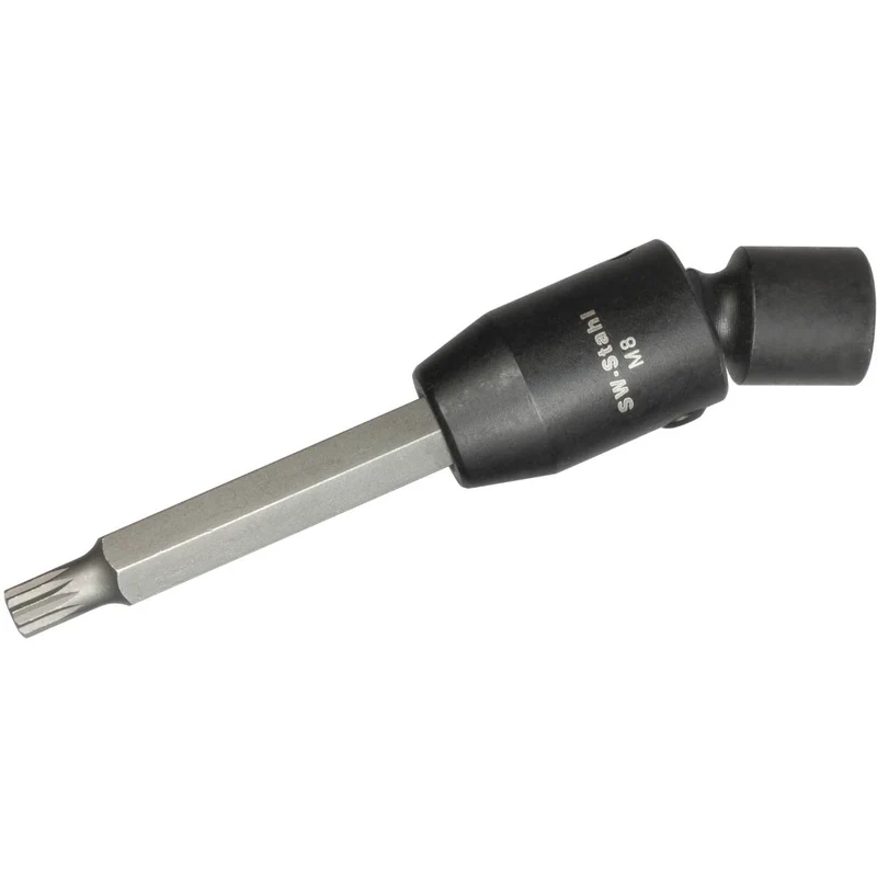 SW-Stahl IMPACT-Schraubendreheinsatz 3/8" Innenvielzahn M8 mit Gelenk