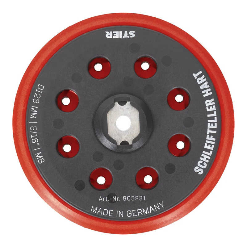 STIER Schleifteller Stützteller hart D123mm 5/16“ M8 für Exzenterschleifer 120mm