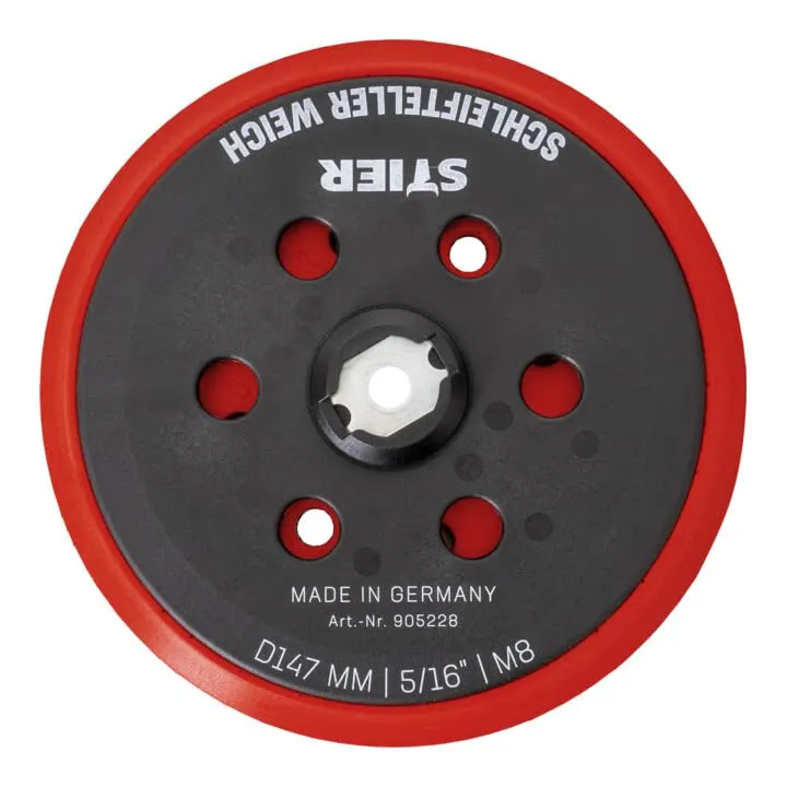 STIER Schleifteller Stützteller weich D147mm 5/16“ M8 für Exzenterschleifer 150