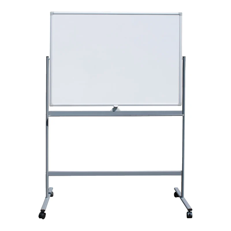 STIER Mobiles Whiteboard 1200x900mm magnetisch mit Fahrgestell