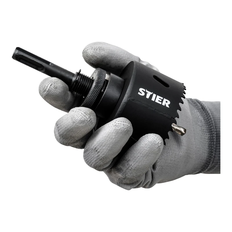 STIER SDS Plus Adapter 5/8" 18 UNF für Lochsägen 32-250 mm inkl. Inbusschlüssel