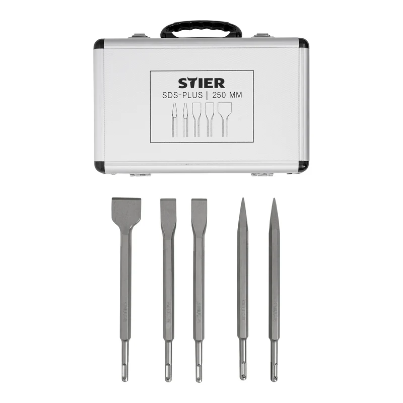 STIER SDS-Plus Meißelsatz 5-tlg. 250mm