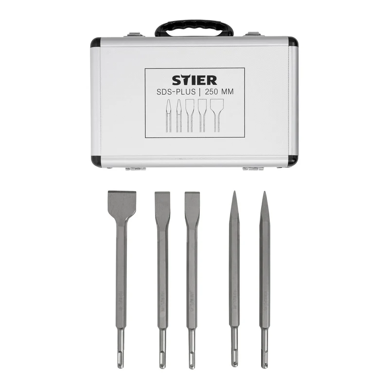 STIER SDS-Plus Meißelsatz 5-tlg. 250mm