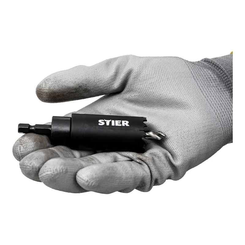 STIER 1/4" HEX Adapter 1/2" 20 UNF für Lochsägen 14-32 mm inkl. Inbusschlüssel