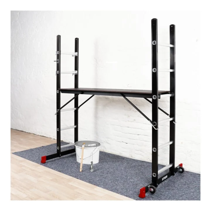 STIER Gerüst-Arbeitsbühne 2x 6 bis 150 kg belastbar Mehrzweckleiter Arbeitsbühne