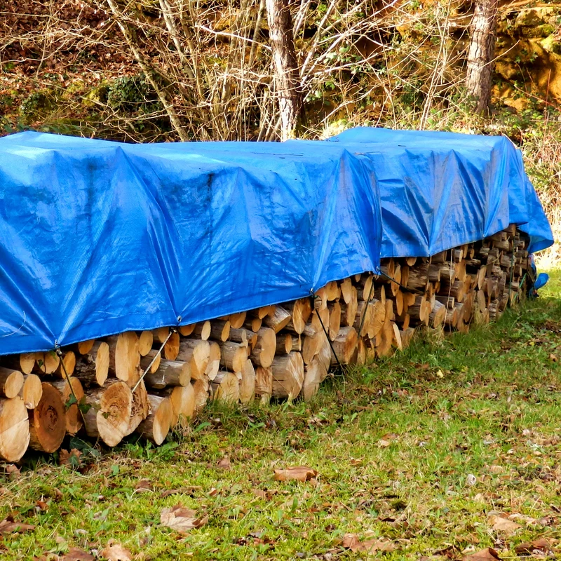 Abdeckplane Gewebeplane mit Ösen 1,5x12 m 180g/m² in Blau aus PE