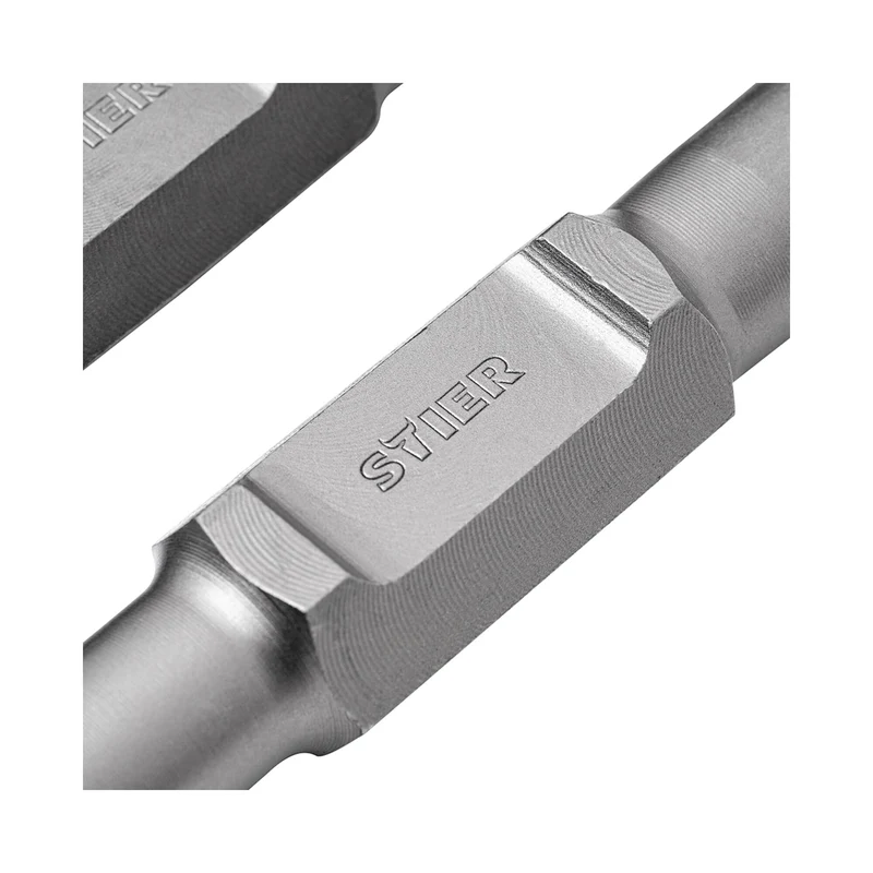 STIER SDS-HEX Flachmeißel Set 35/50 x 410 mm Stahl für Abbruchhammer vielseitig