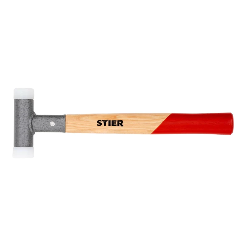 STIER Schonhammer mit Hickory-Stiel UPE/Nylon (65D/70D) rückschlagfrei Ø 30 mm