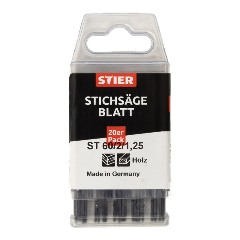 STIER Stichsägeblatt ST 60/2/1,25 für Holz Sperrholz Multiplex Spanplatten