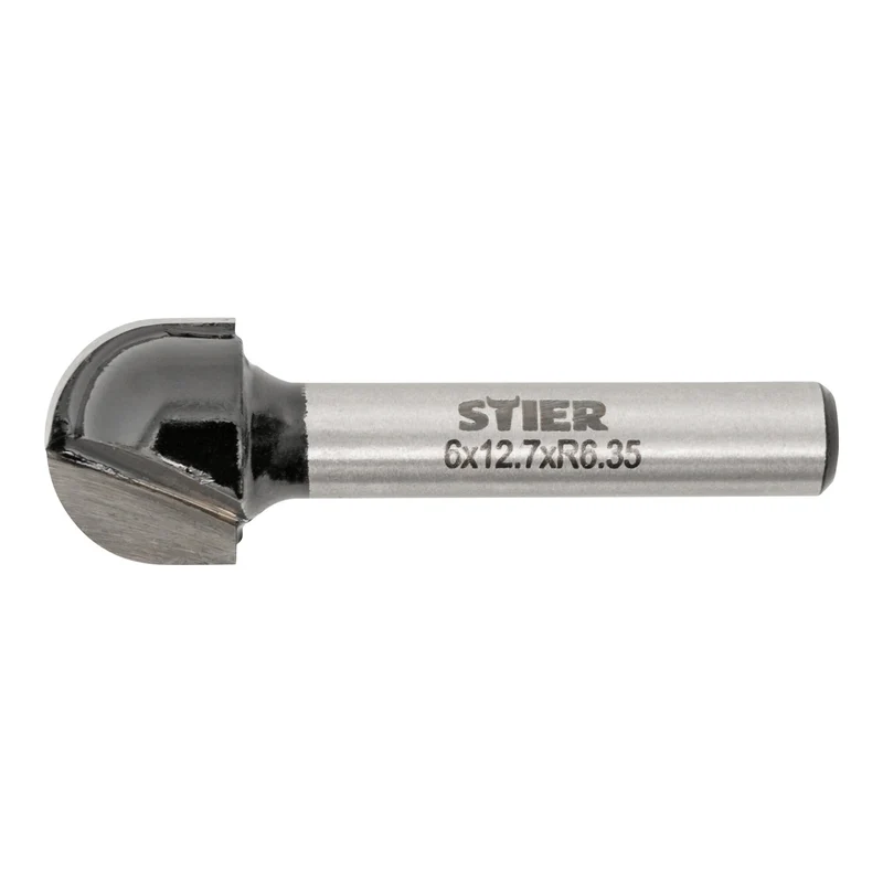 STIER Fräser-Set 3-teilig 6 mm Schaft Nutfräser Bündigfräser Rundkantenfräser