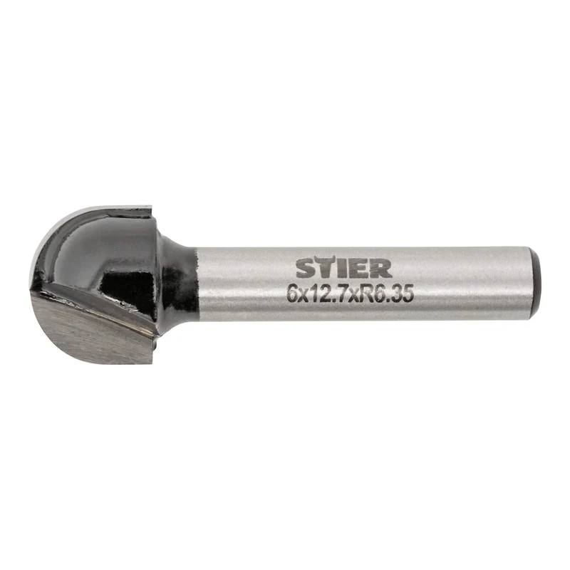 STIER Fräser-Set 3-teilig 6 mm Schaft Nutfräser Bündigfräser Rundkantenfräser