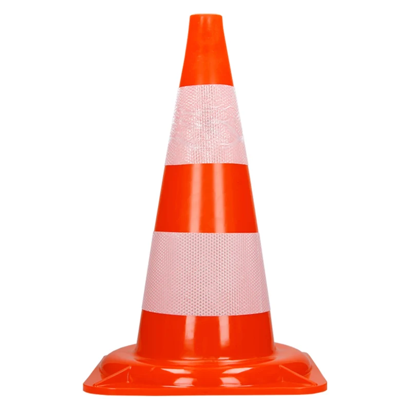 4er Set Verkehrskegel Pylone Warnkegel Verkehrshütchen 47 cm Orange/Weiß