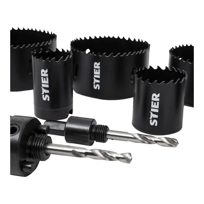 STIER Lochsägen Elektrikerset HSS-Co8 Bimetall 32 40 54 60 68 11-teilig 25 76 86