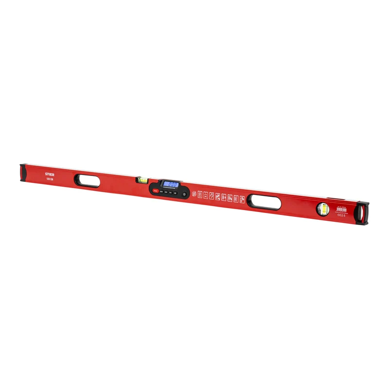 STIER Digitale Wasserwaage SDW-1200 LCD-Display ±0,2° HOLD-Funktion 120 cm