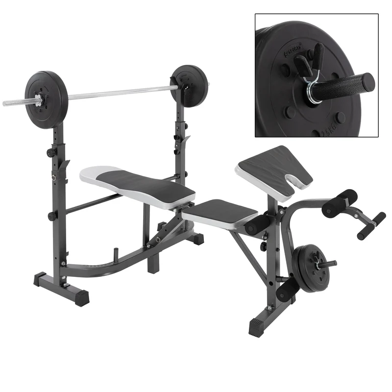 B-Ware Multifunktion Hantelbank mit Ablage anthrazit aus Metall bis 255 kg