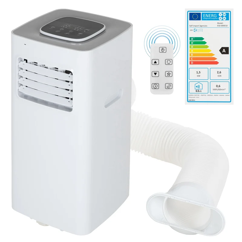 B-Ware Mobile Klimaanlage 4in1 Funktion 5000 BTU 1,5kW mit Fernbedienung