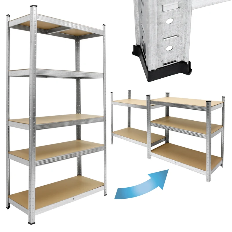 Regalsystem 3er Set belastbar bis 750 kg aus Holz und Metall