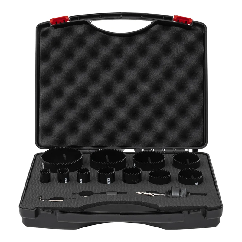 STIER Lochsägen-Set HSS-Co8 Bimetall 22 25 32 35 40 44 51 60 14-teilig 20 68 76