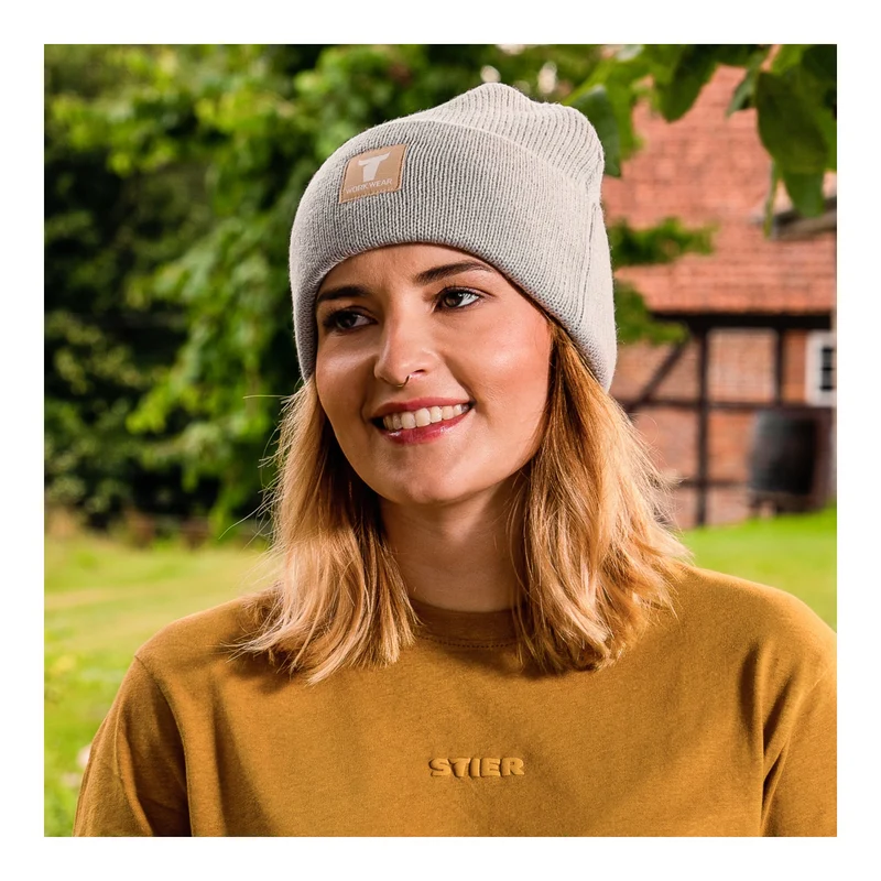 STIER Beanie One Size 7gg Ice Grey