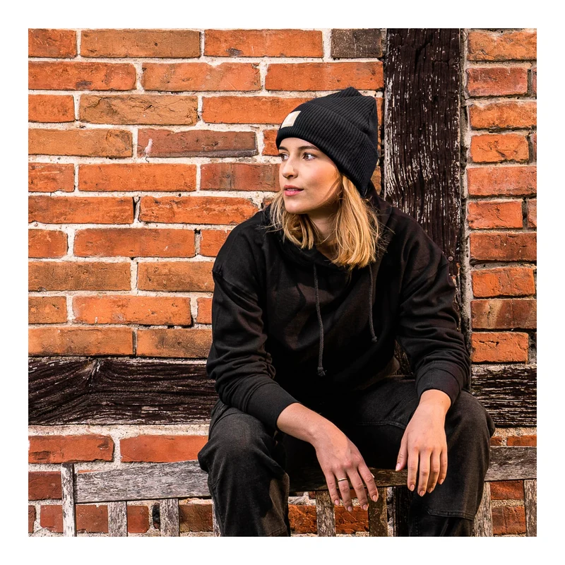STIER Beanie One Size 7gg Black