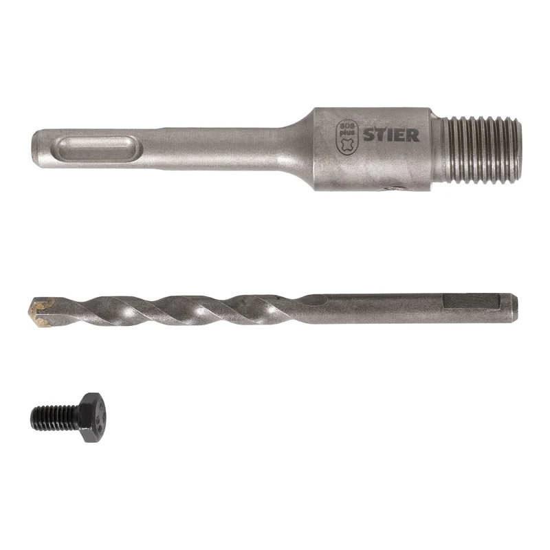 STIER Aufnahmeschaft SDS-Plus M16 110 mm inkl. Zentrierbohrer für Hohlbohrkronen