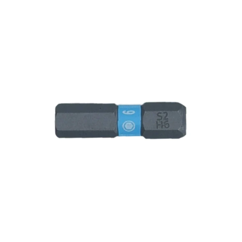 SW-Stahl Schraubendrehbit 1/4" mit Farbcodierung 25 mm Innensechskant 6 mm