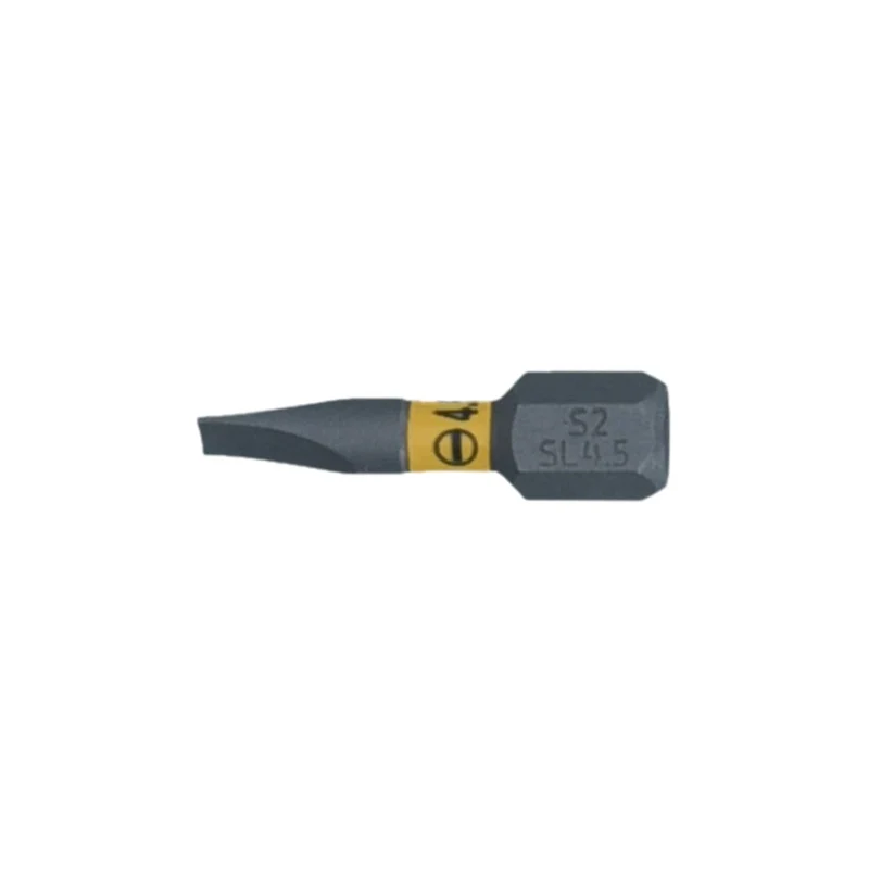 SW-Stahl Schraubendrehbit 1/4" mit Farbcodierung 25 mm Schlitz 45 mm