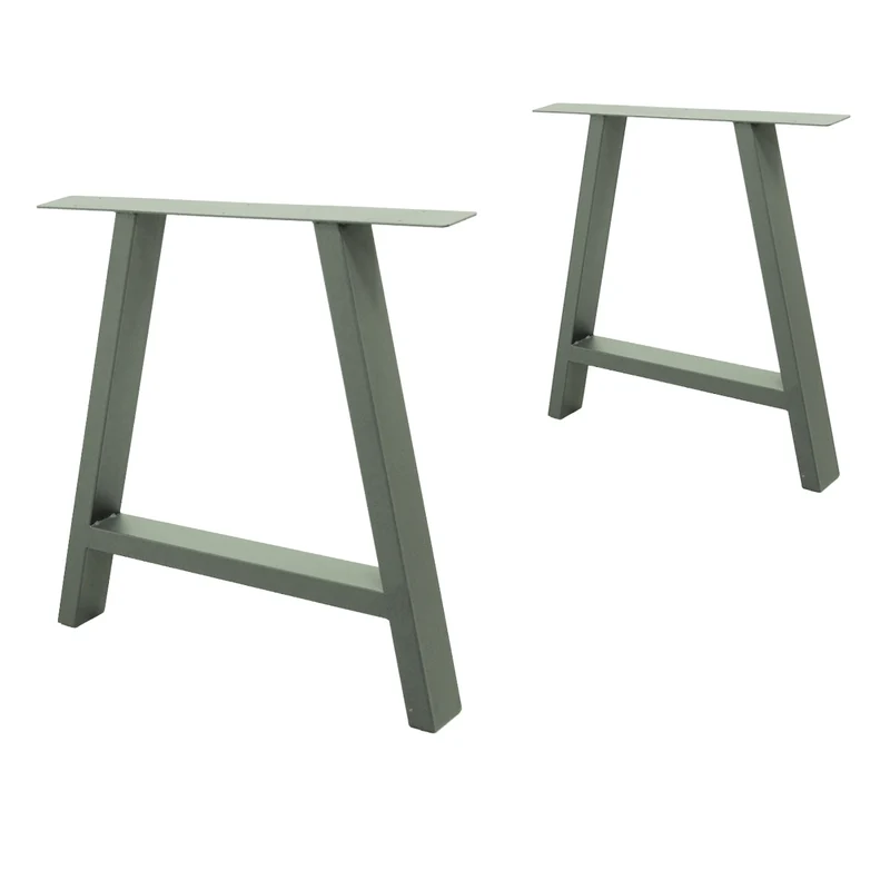 Tischbeine Tischgestell 2er Set A-Design 70 x 72 cm Steingrau aus Stahl ML-Design