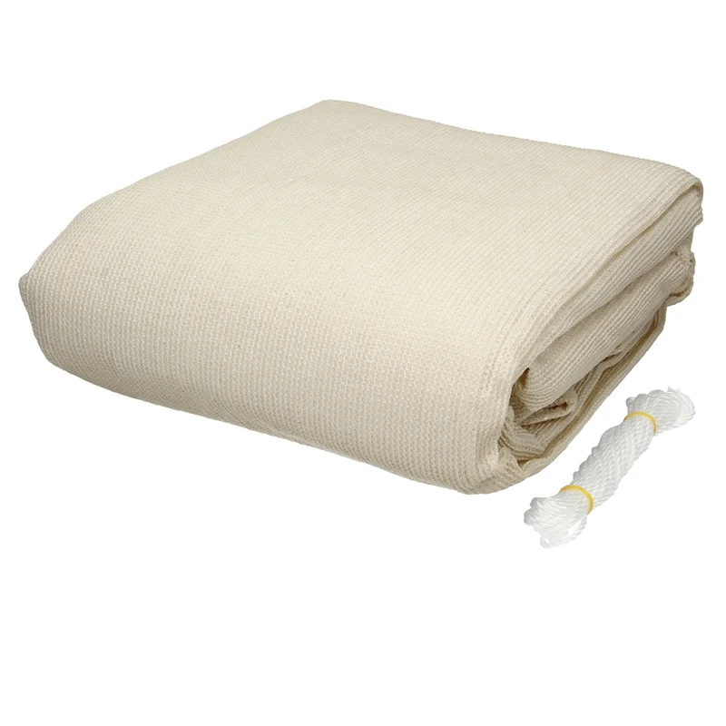 Sonnensegel dreieck 5x5x5 m Creme 100% HDPE mit UV Schutz inkl. Befestigungsseile