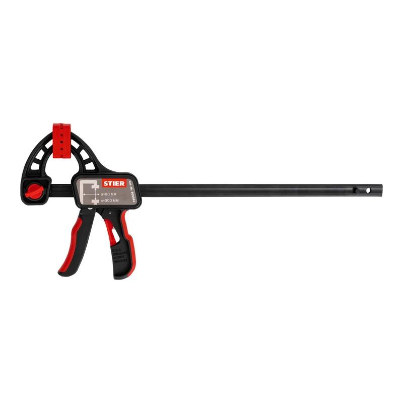 STIER Einhandzwinge 300 mm Spannweite 80 mm Ausladung zum Spannen und Spreizen