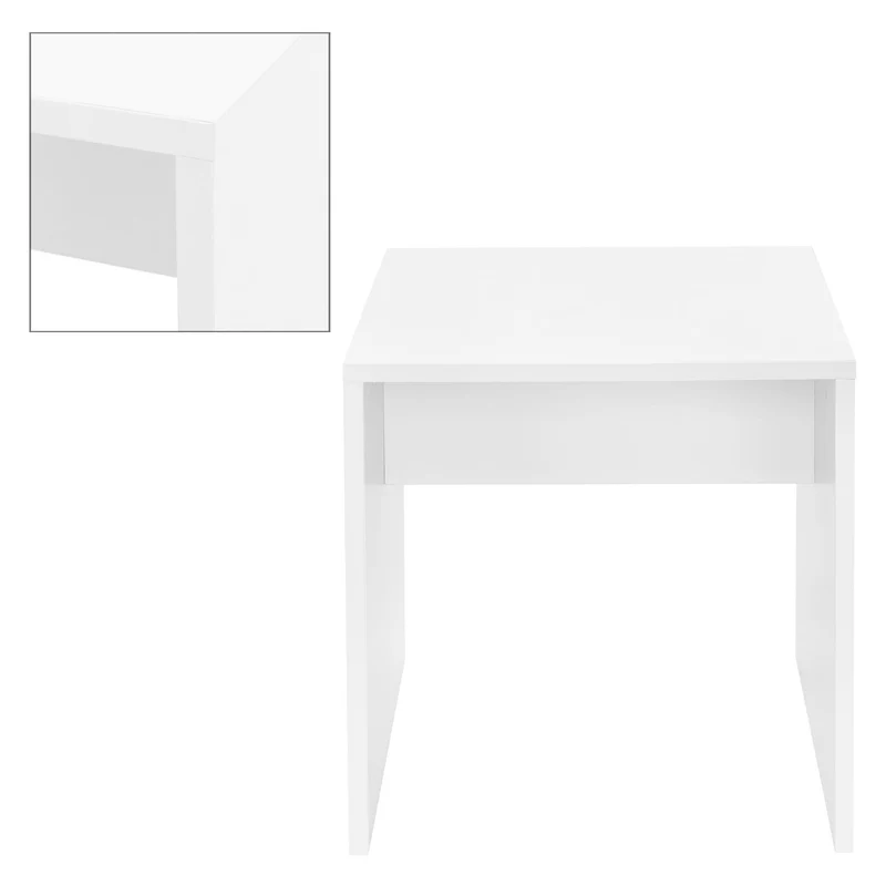 Schminktisch Frisiertisch 75x40x135 cm in Weiß mit Spiegel, Schublade, 3 Ablagen & Hocker ML-Design