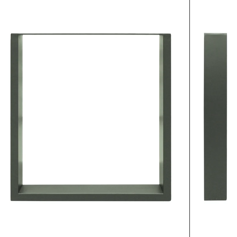 Tischbeine Tischgestell 2er Set U-Design 30 x 43 cm Steingrau aus Stahl ML-Design