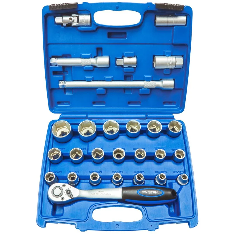 SW-Stahl Steckschlüsselsatz 1/2" 27-teilig