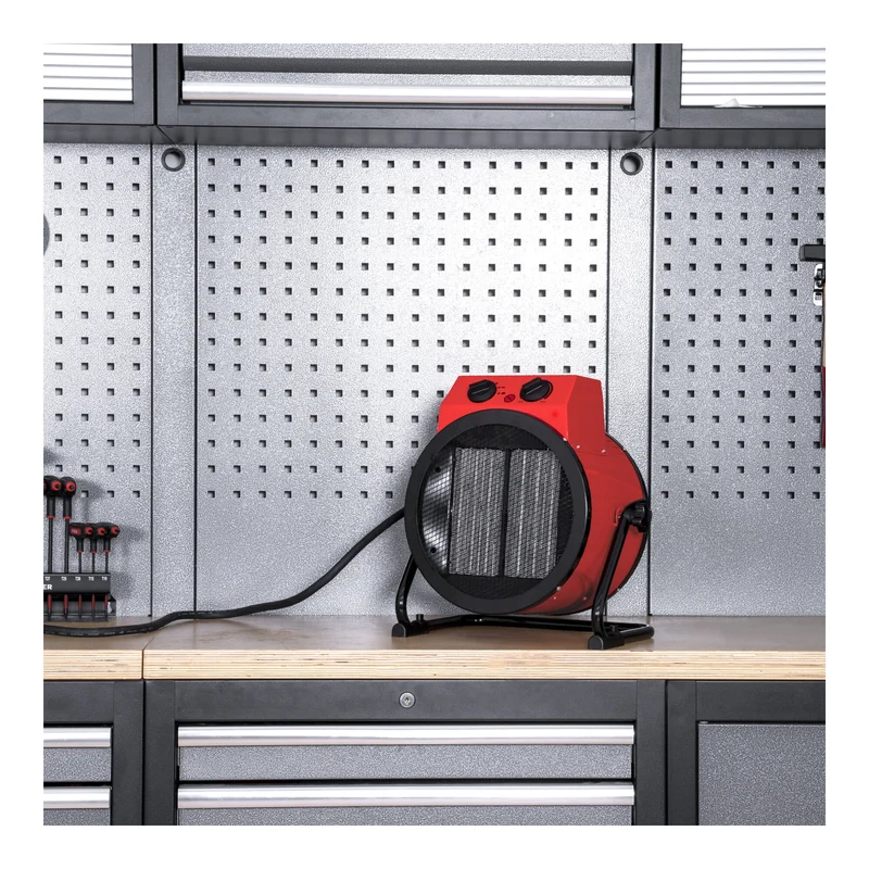 STIER Keramik-Heizlüfter 5,0 kW stufeloses Thermostat Elektroheizer Camping