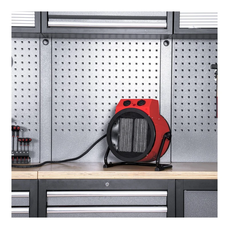 STIER Keramik-Heizlüfter 5,0 kW stufeloses Thermostat Elektroheizer Camping