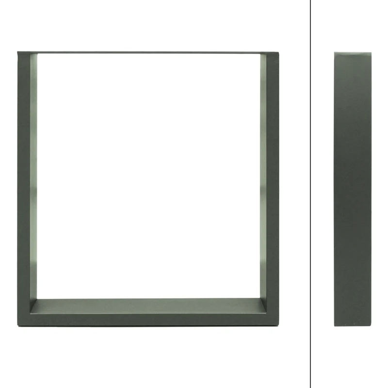 Tischbeine Tischgestell 2er Set U-Design 60 x 72 cm Grau aus Stahl ML-Design