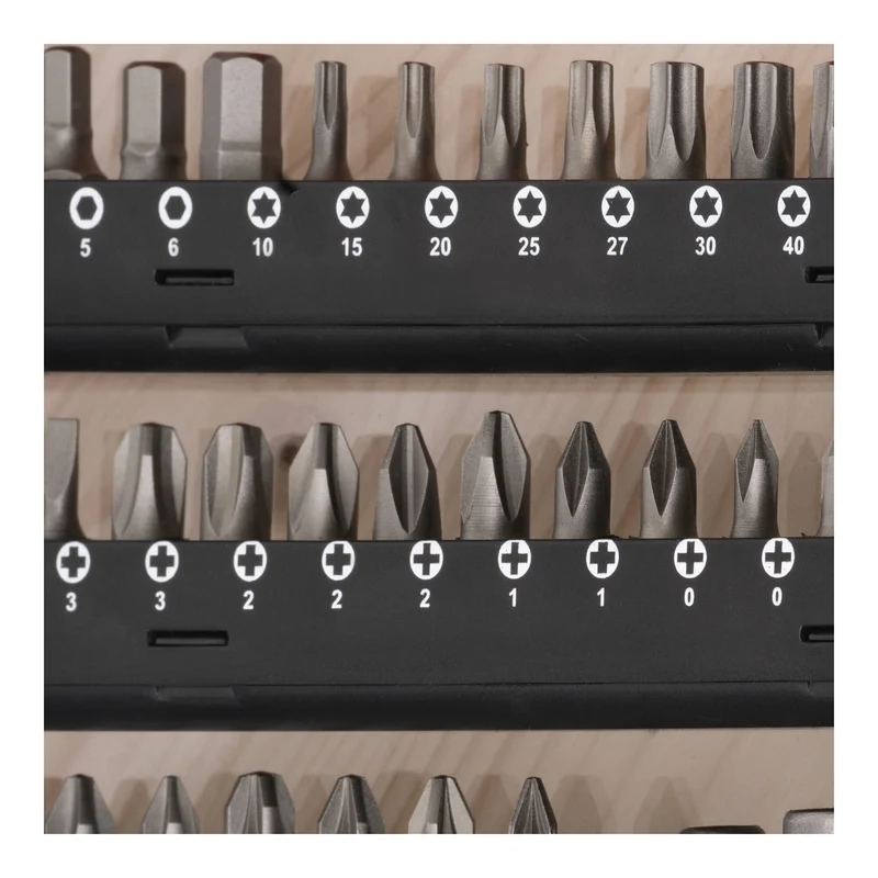 STIER TiN-Bohrer-Set Säge-Set und Bit-Set 100-teilig Titaniumnitrid Holzbohrer