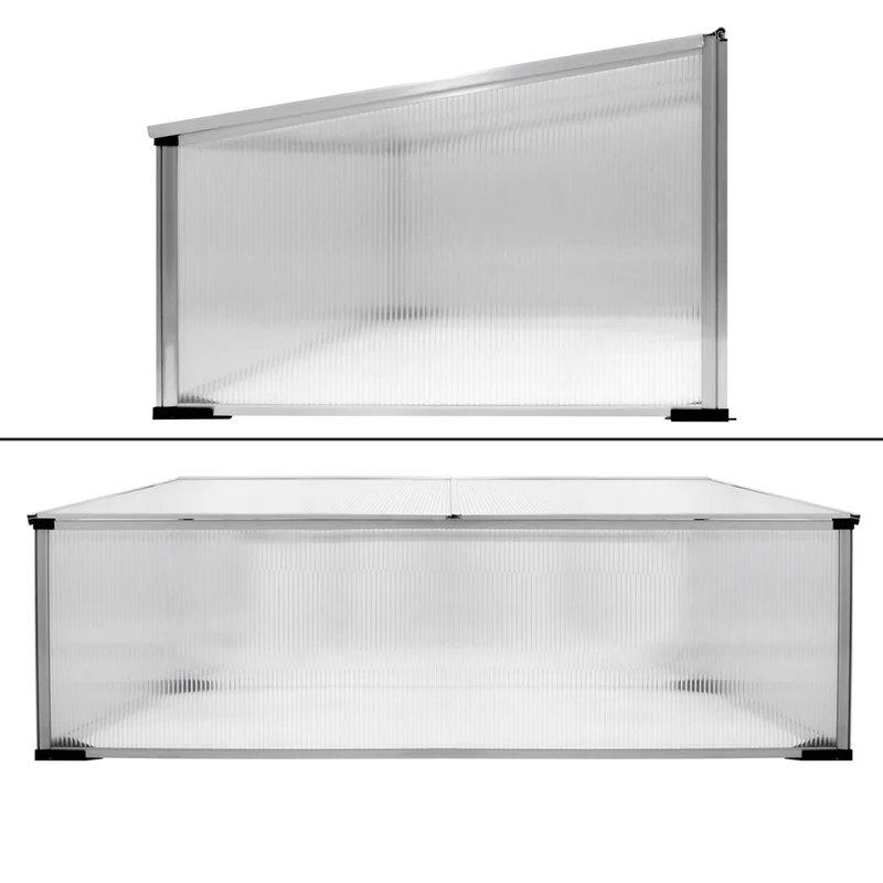Frühbeet 100x60x40 cm mit Aluminium Rahmen aus Polycarbonat