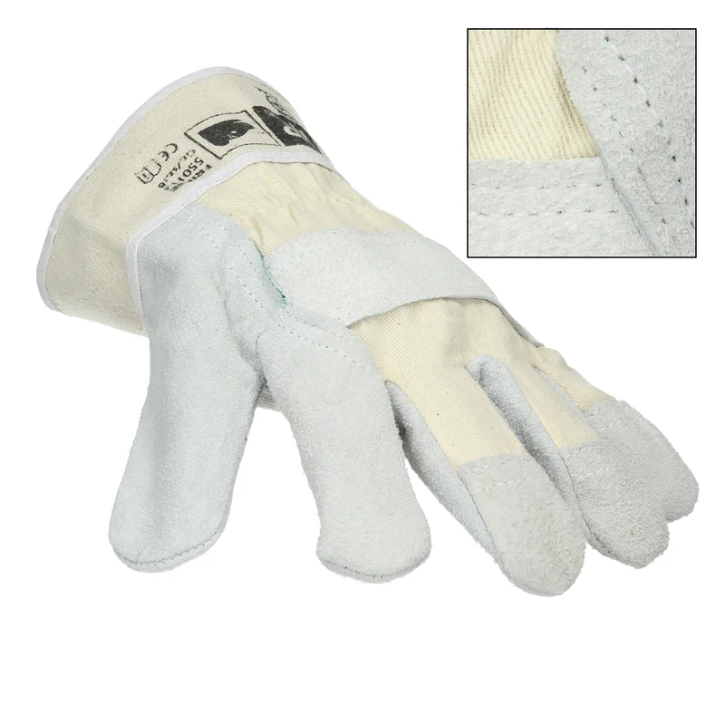 Handschuhe Rindspaltleder Natur 12 Paar M