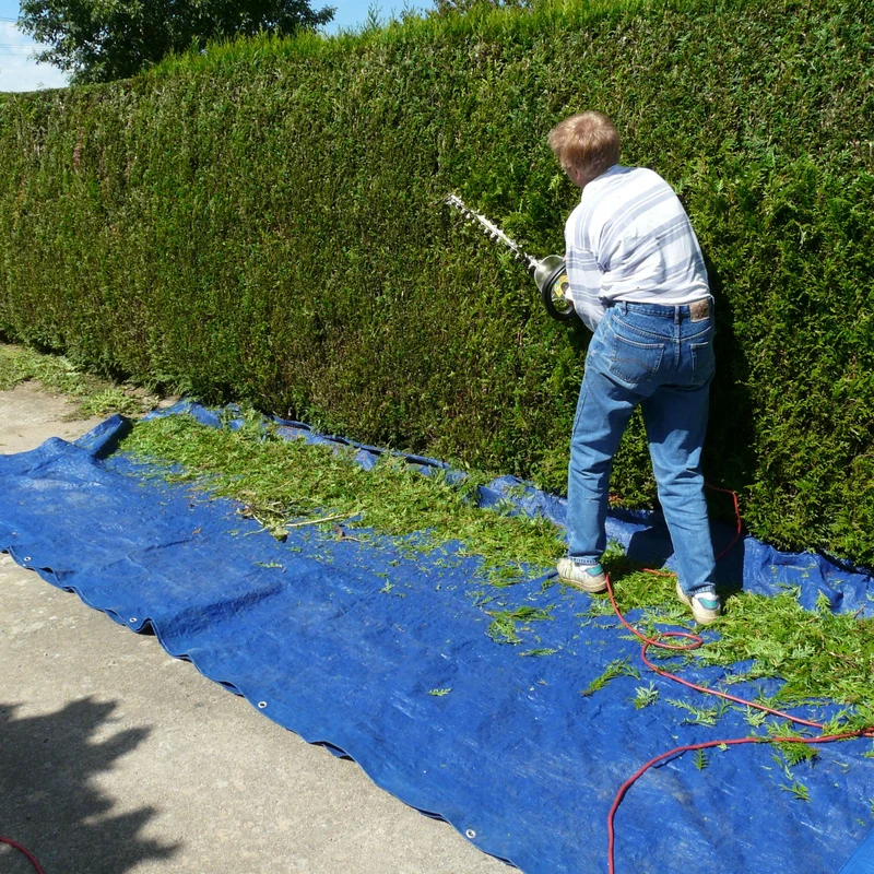 Abdeckplane Gewebeplane mit Ösen 4x6 m 260g/m² in Blau aus PE