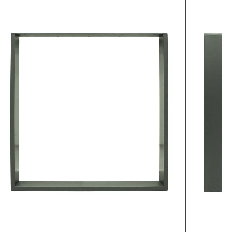 Tischbeine Tischgestell 2er Set U-Design 90 x 72 cm Steingrau aus Stahl ML-Design