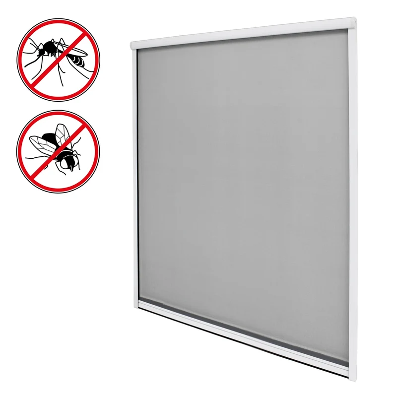 Insektenschutzrollo für Fenster 160x160 cm Weiß