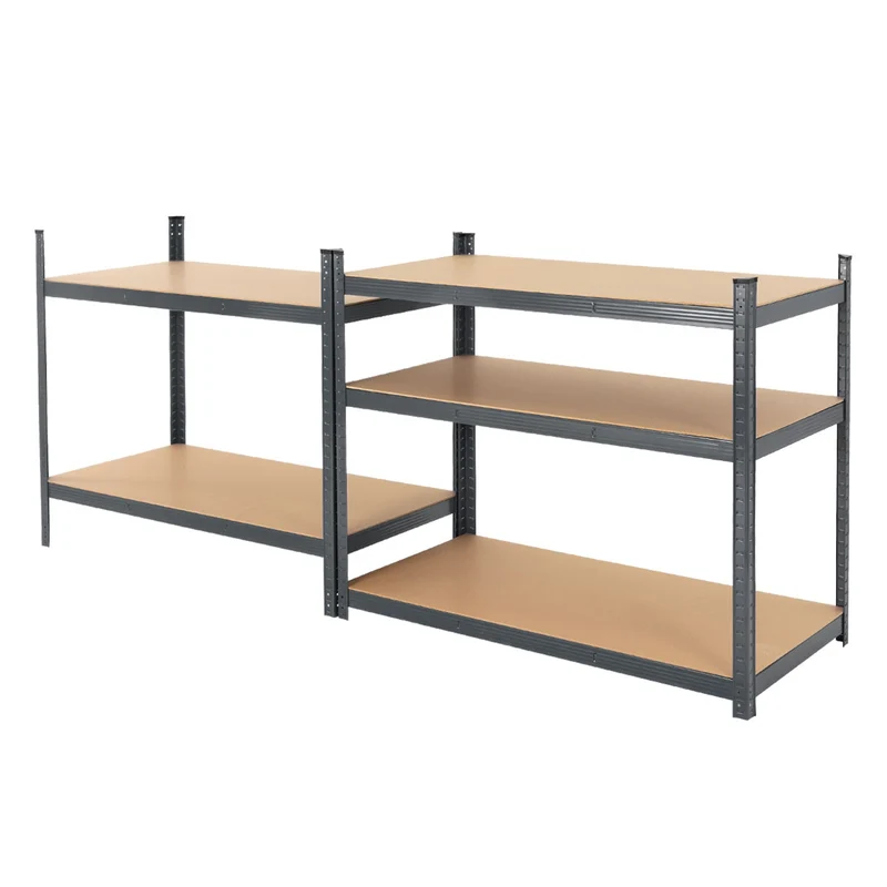 2er Set Werkstattregal 200x100x60 cm Anthrazit aus Metall